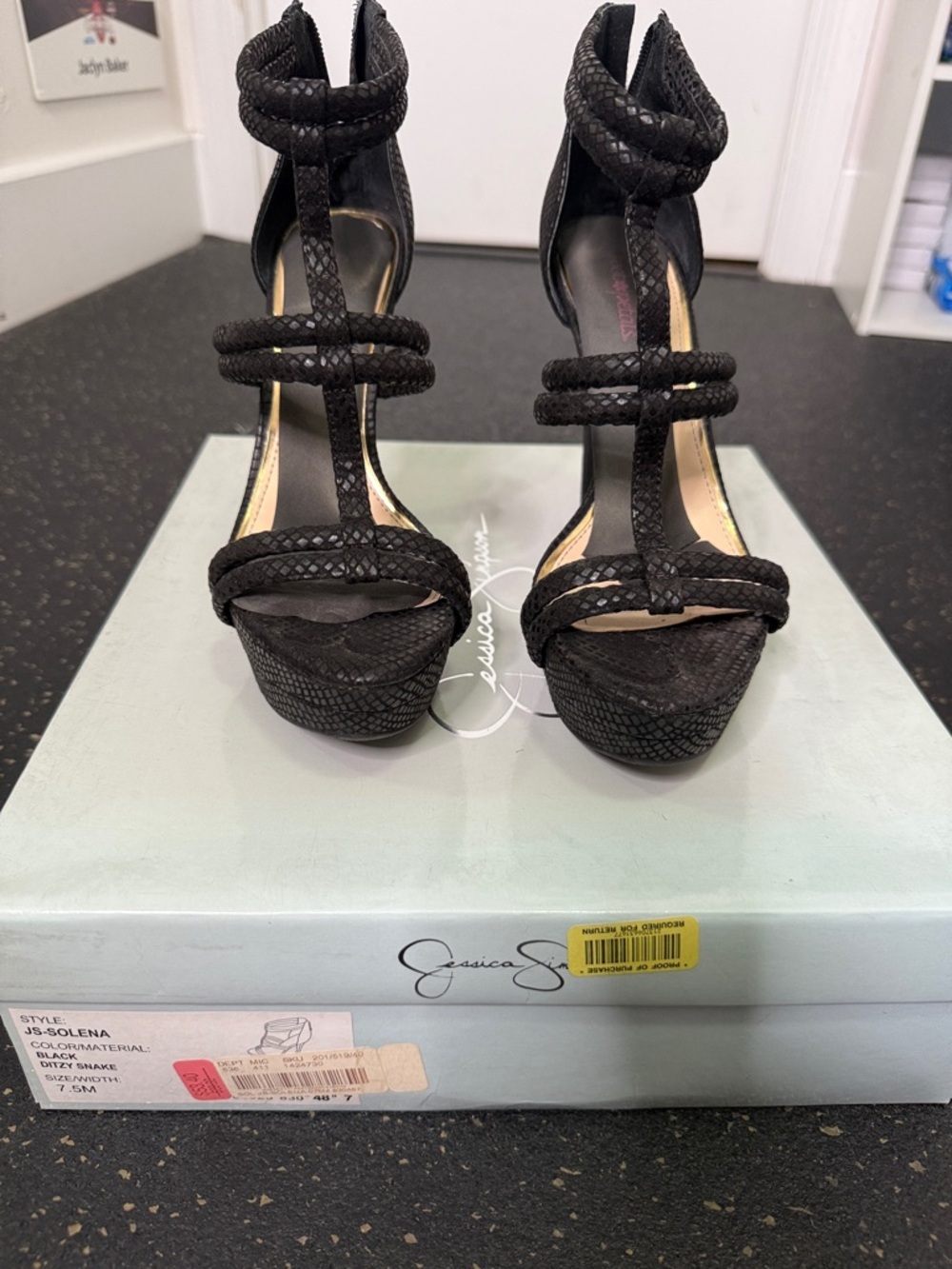 Jessica Simpson JS-SOLENA Black/DITZY SNAKE